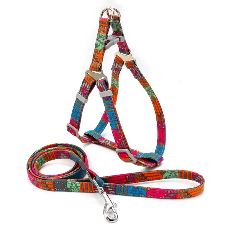 Dog Harness Set with 1.2m Dog Lead