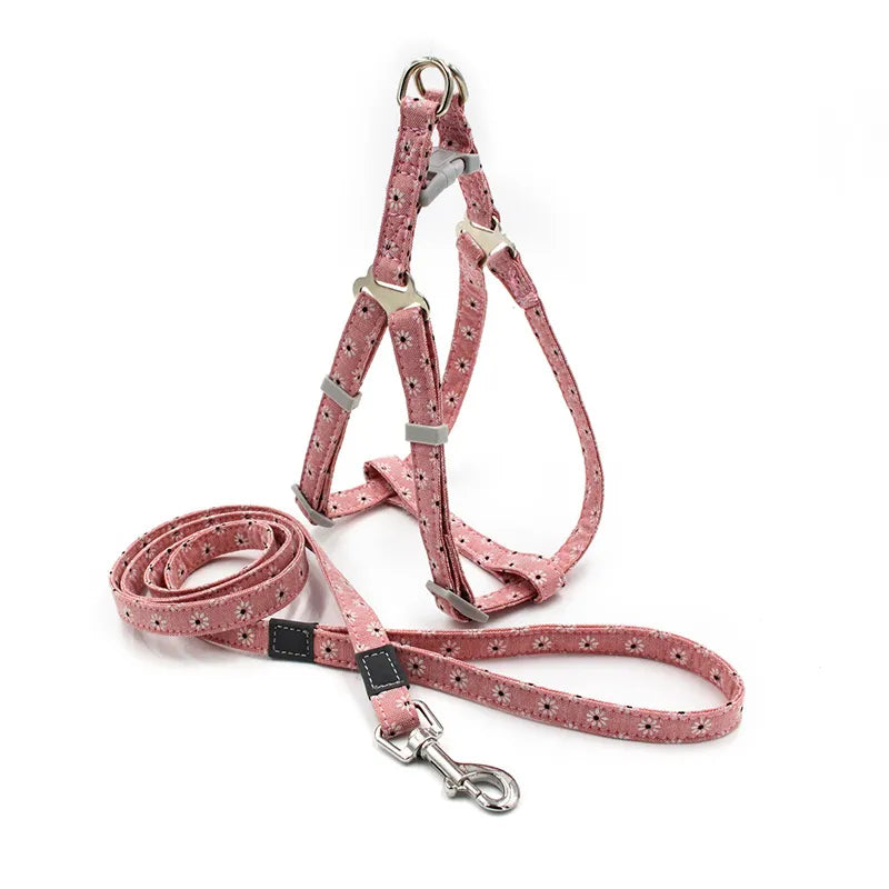 Dog Harness Set with 1.2m Dog Lead