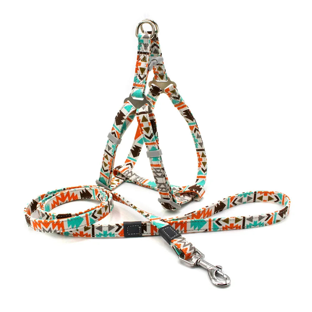 Dog Harness Set with 1.2m Dog Lead