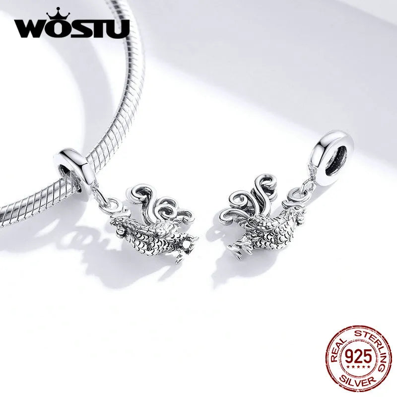 WOSTU 925 Sterling Silver Animal Charms