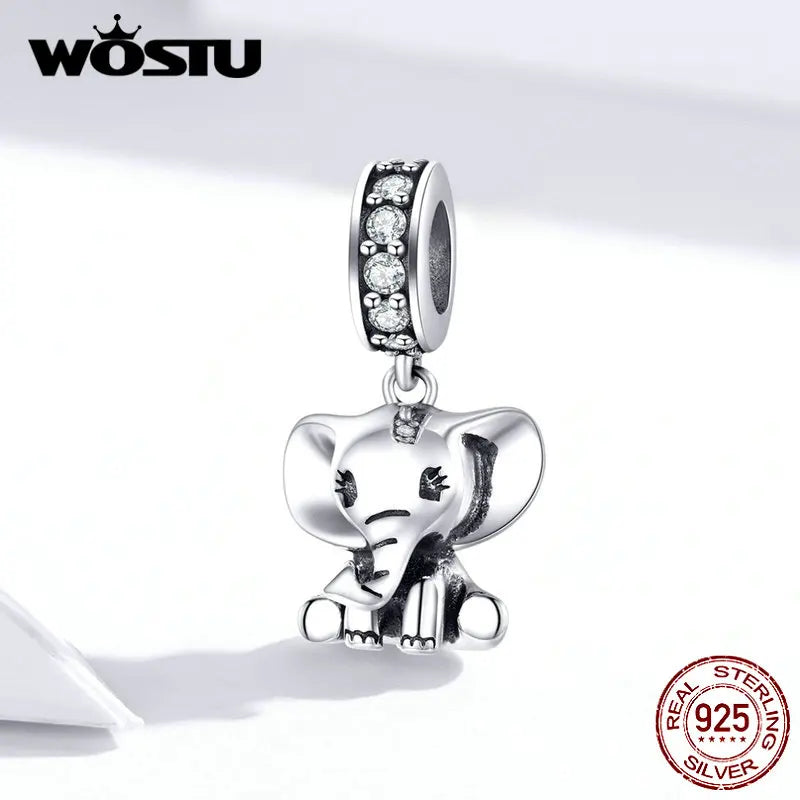 WOSTU 925 Sterling Silver Animal Charms