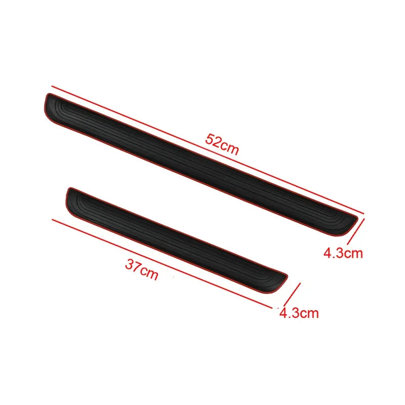 4pcs Rubber Car Door Sill Scuff Covers