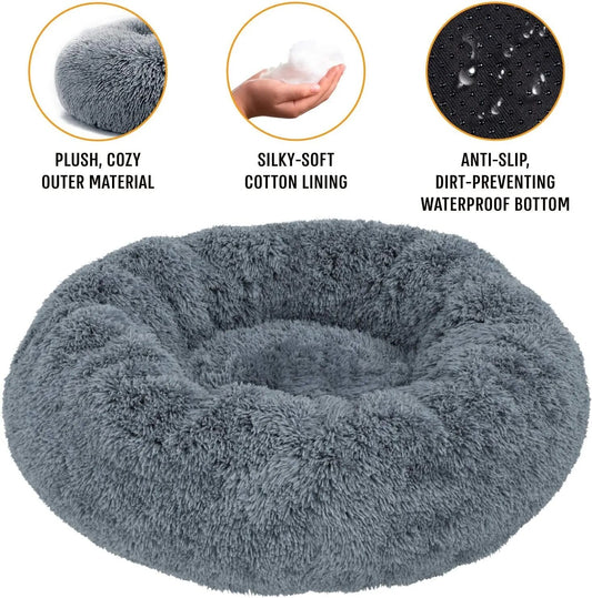 The calming anti-stress round dog bed